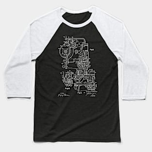 Zigzag Mechanism for Sewing Machine Vintage Patent Hand Drawing Baseball T-Shirt